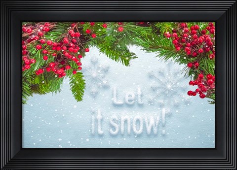 Framed Let It Snow Print