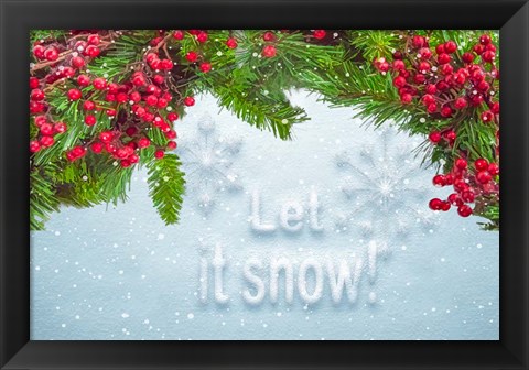 Framed Let It Snow Print