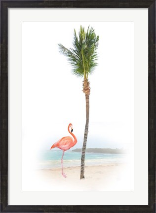 Framed Flamingo in Paradise Print