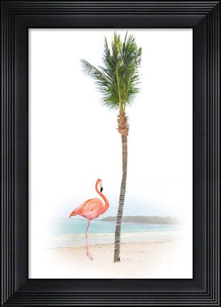 Framed Flamingo in Paradise Print