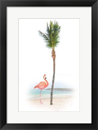 Framed Flamingo in Paradise Print