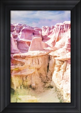 Framed Bisti Badlands Desert Sculpture I Print