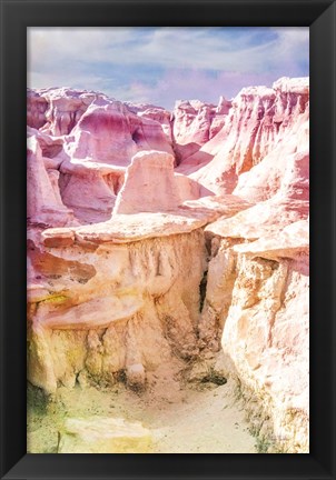 Framed Bisti Badlands Desert Sculpture I Print