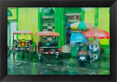 Framed Rainy Day Iquitos Peru Print