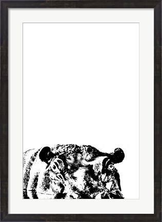 Framed Happy Hippo Print