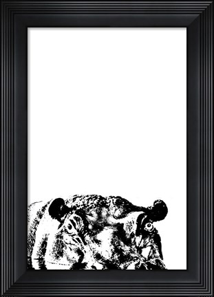 Framed Happy Hippo Print