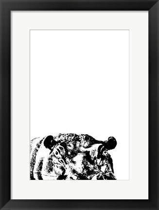 Framed Happy Hippo Print