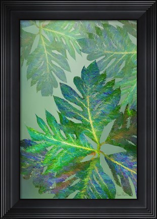 Framed Tropical Leaves III Print