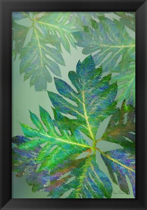 Framed Tropical Leaves III Print