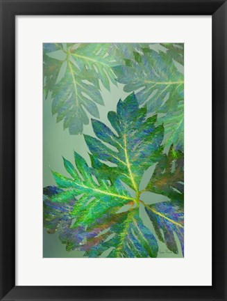 Framed Tropical Leaves III Print