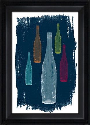 Framed Five on Navy Print