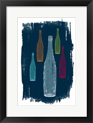 Framed Five on Navy Print