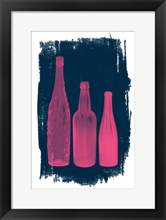 Framed Pink on Navy Print