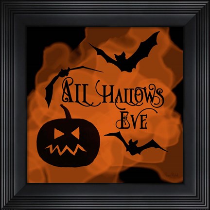 Framed All Hallows Eve Pumpkin Print