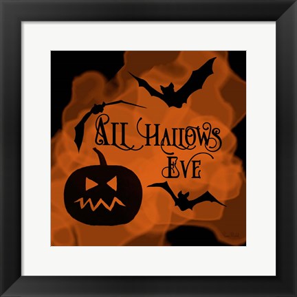 Framed All Hallows Eve Pumpkin Print