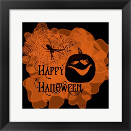 Framed Happy Halloween Pumpkin Print