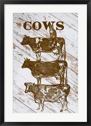 Framed Cows Print