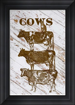 Framed Cows Print