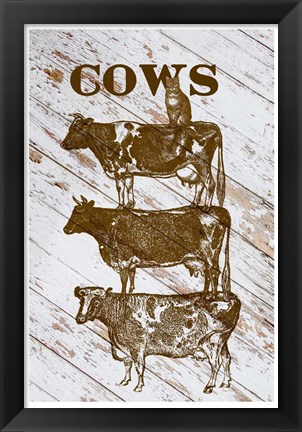 Framed Cows Print