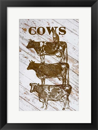 Framed Cows Print