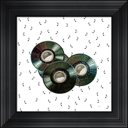 Framed Vintage Records Print