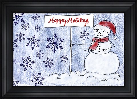 Framed Happy Holidays Print