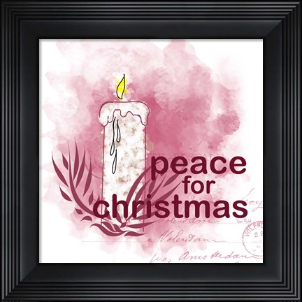 Framed Peace for Christmas Print