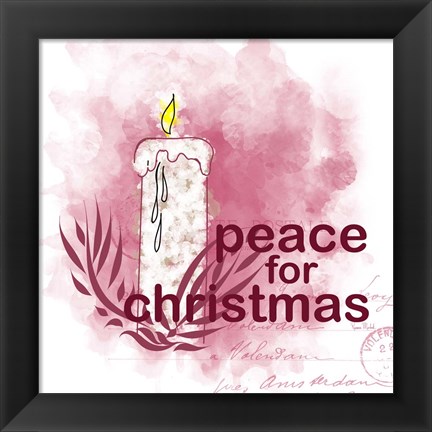 Framed Peace for Christmas Print