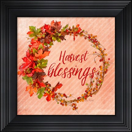 Framed Harvest Blessings Print