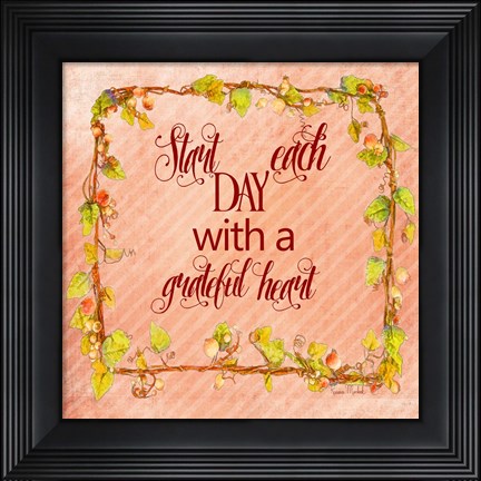 Framed Start Each Day Print
