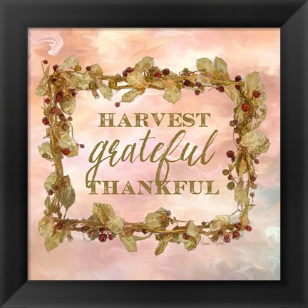 Framed Harvest, Grateful, Thankful Print