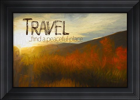 Framed Travel, A Peaceful Place Print