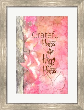 Framed Grateful Hearts Print