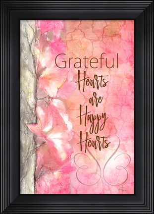 Framed Grateful Hearts Print