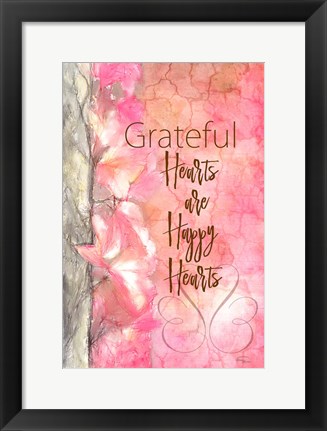 Framed Grateful Hearts Print