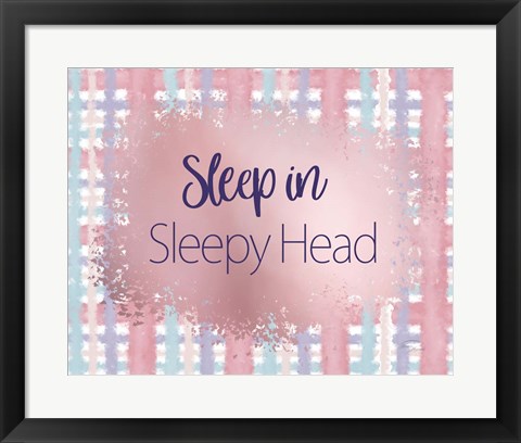 Framed Sleep In Print