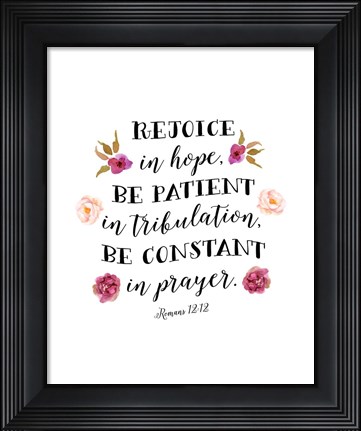 Framed Romans 12:12 Print