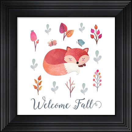 Framed Welcome Fall Fox Print