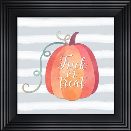 Framed Trick or Treat Pumpkin Print
