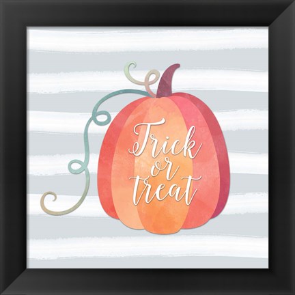 Framed Trick or Treat Pumpkin Print