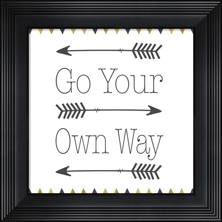 Framed Go Your Own Way Square Print