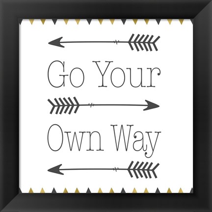 Framed Go Your Own Way Square Print