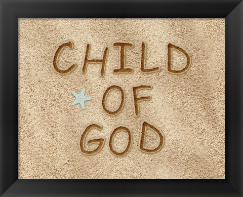 Framed Child of God Sand Print