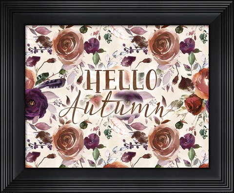 Framed Hello Autumn Print