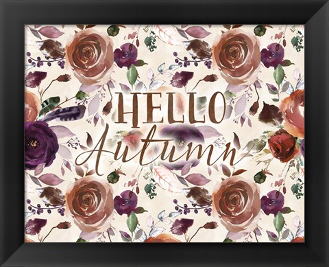 Framed Hello Autumn Print