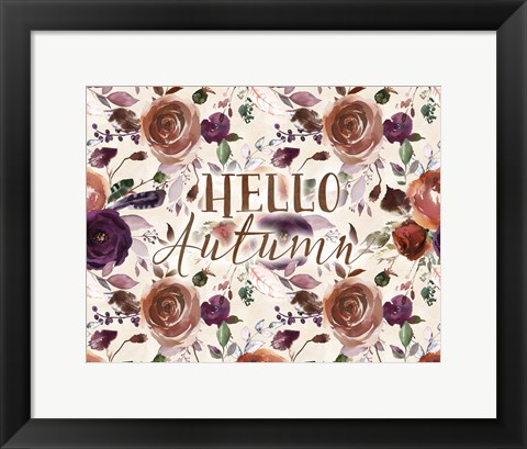 Framed Hello Autumn Print