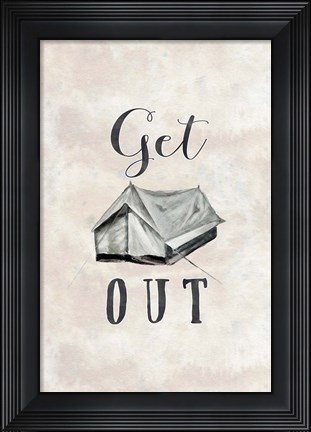 Framed Get Out Print