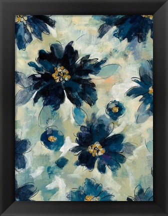 Framed Inky Floral II Print