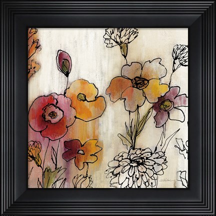 Framed Contemporary Botanical Cream III Print
