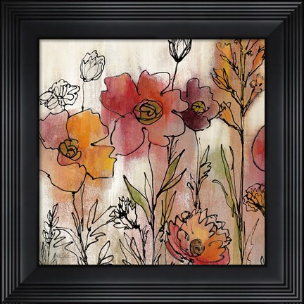 Framed Contemporary Botanical Cream II Print